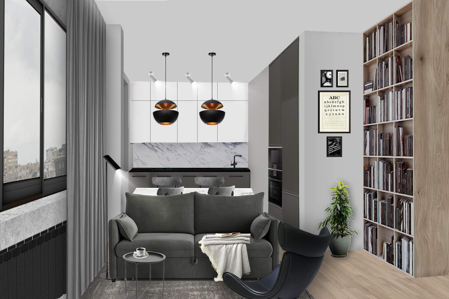 Обложка проекта: Кухня-гостиная