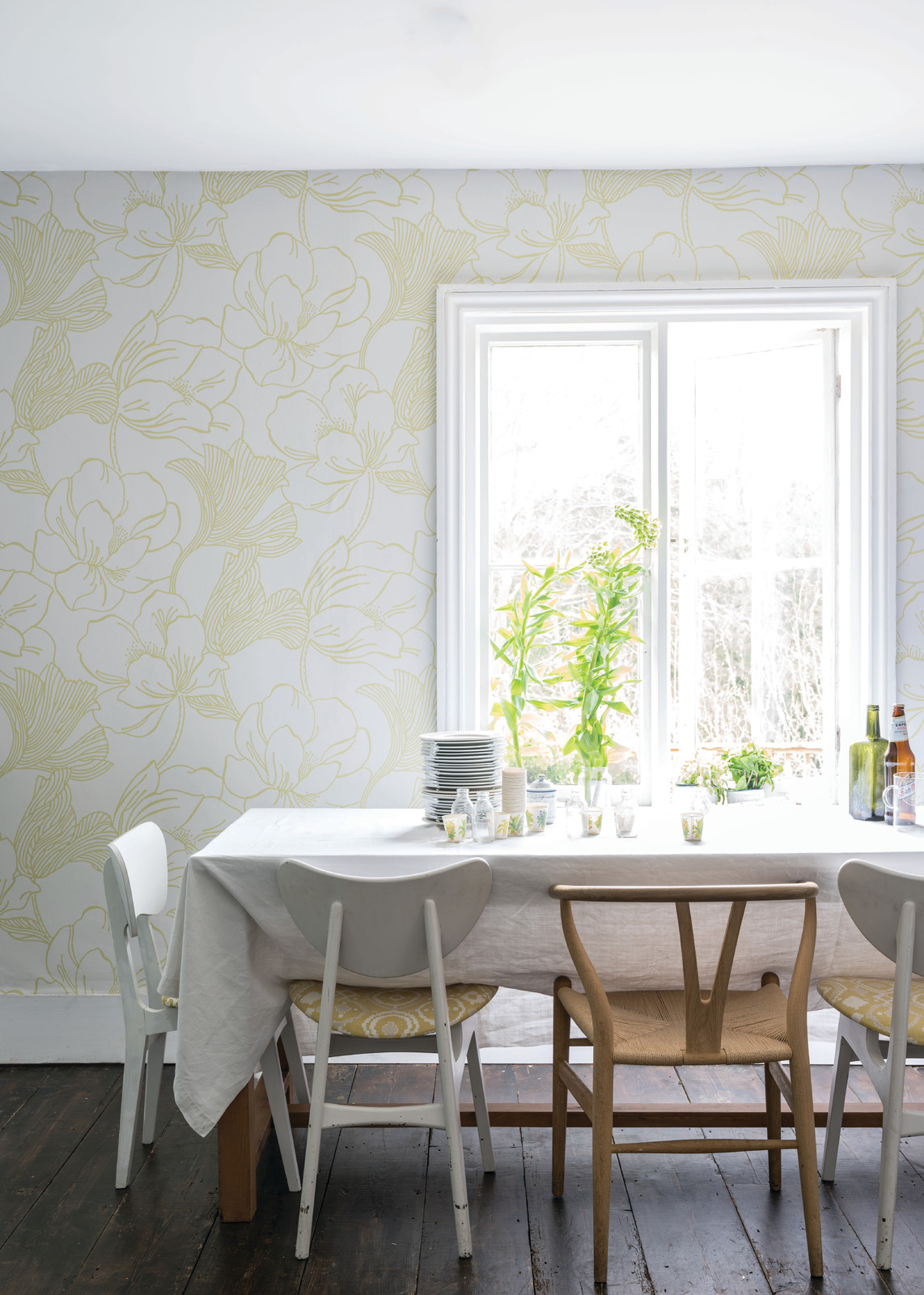 Цветочные обои Farrow&Ball