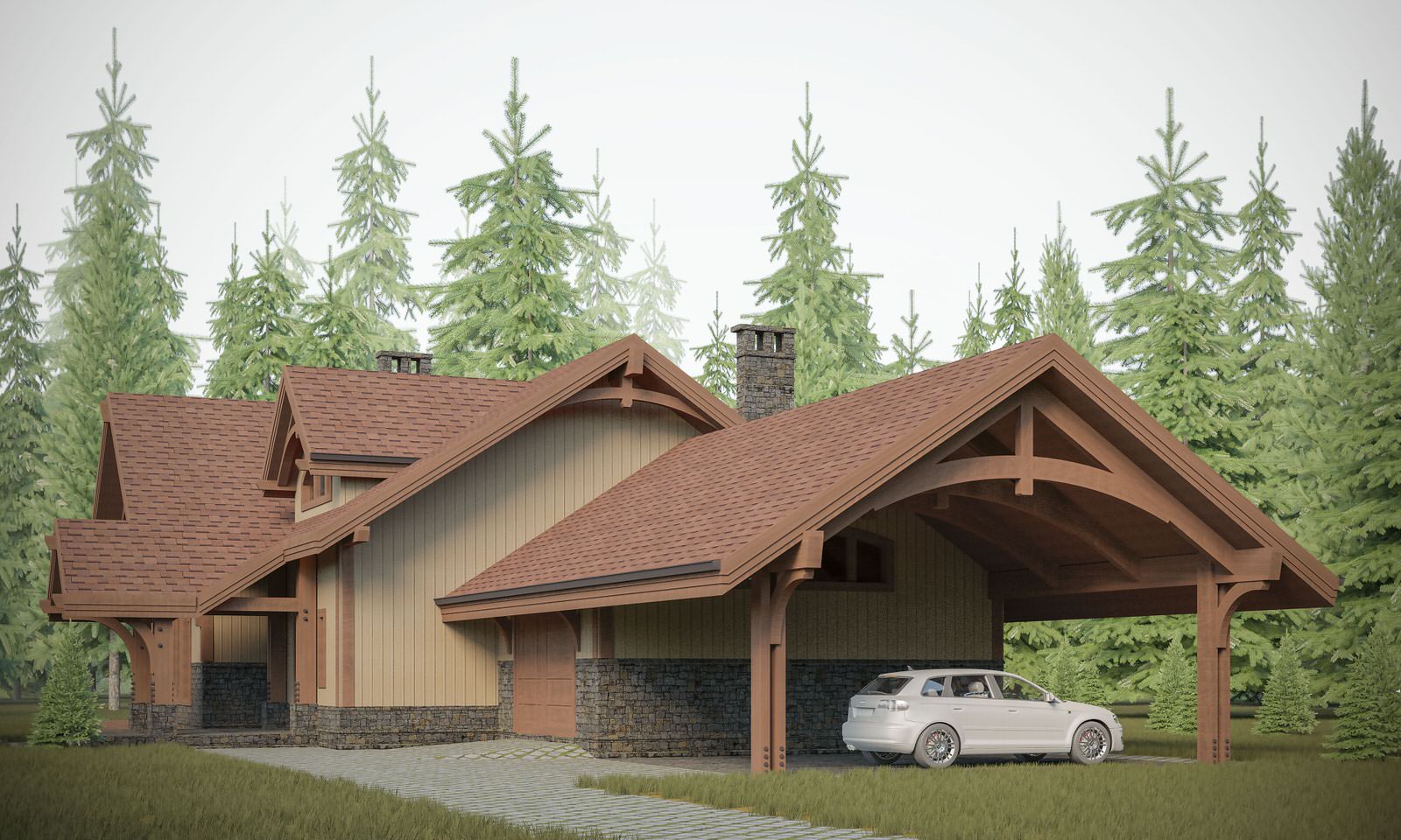 Дом по технологии Timber Frame