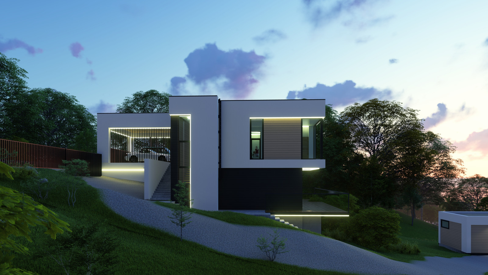 Minimal modern house 207+198