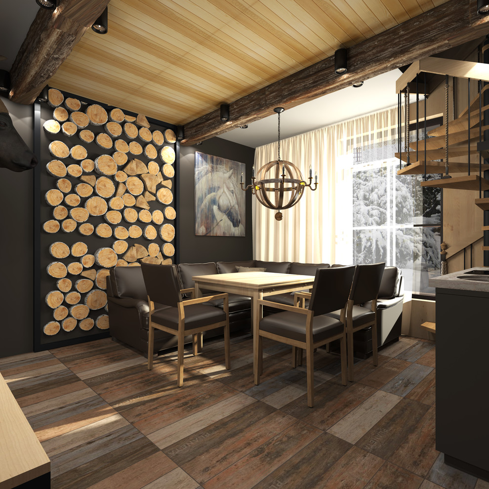 Интерьеры двухэтажной бани. Комната отдыха(вариант 1)