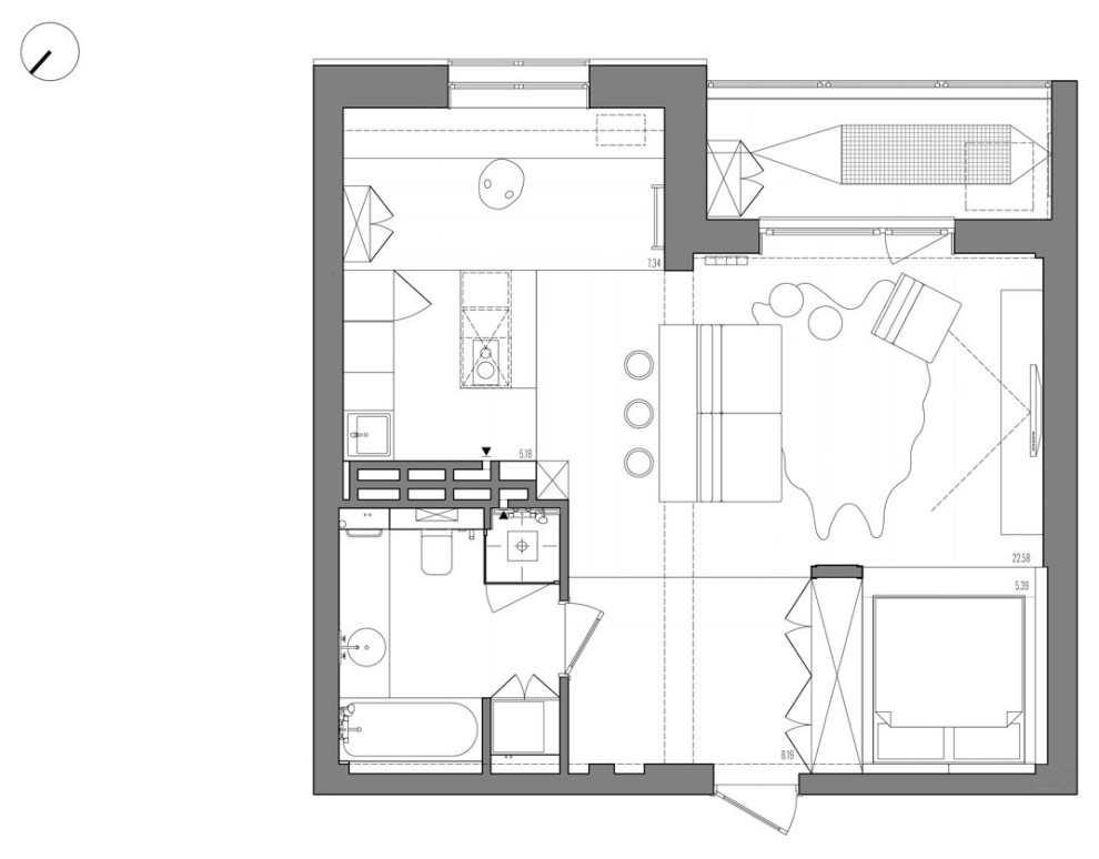 Интерьер квартиры в жилом комплексе «Александровский квартал»