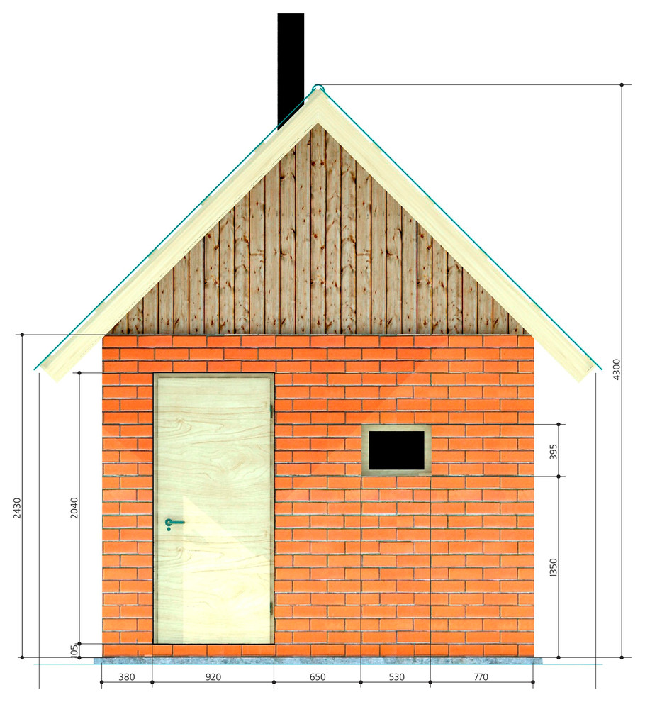 Форэскиз бани 3х4 для дачного участка