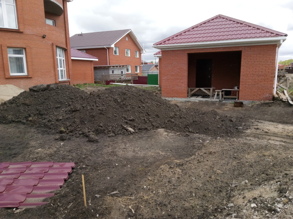 Обложка проекта: Мощение тротуара и укладка газона