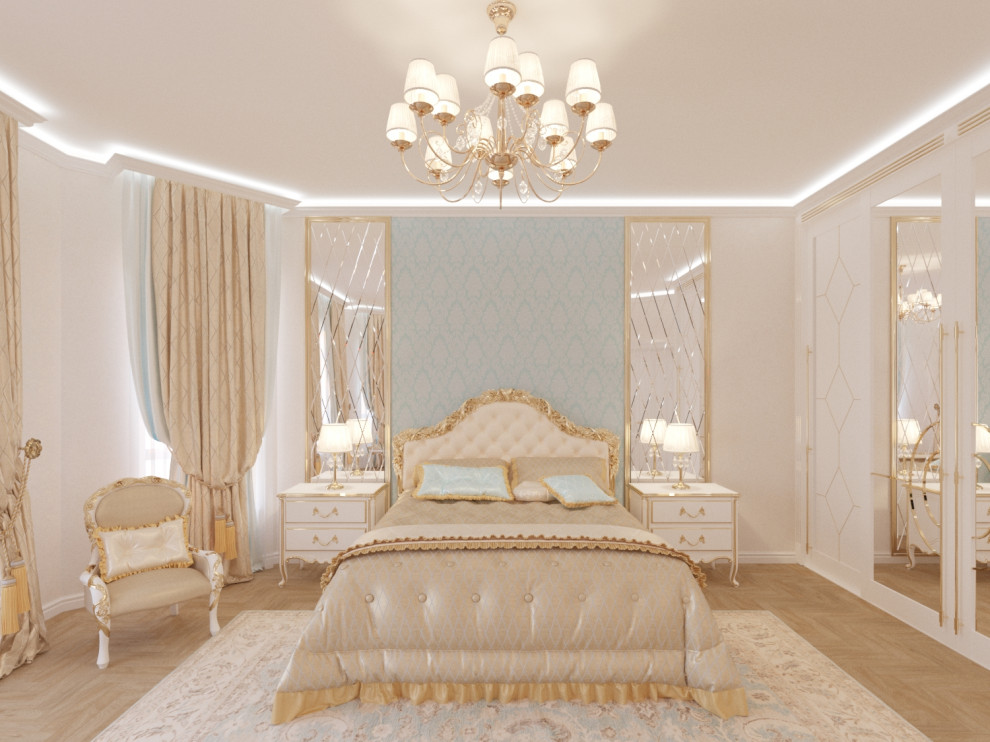 Спальня и прихожая в коттедже