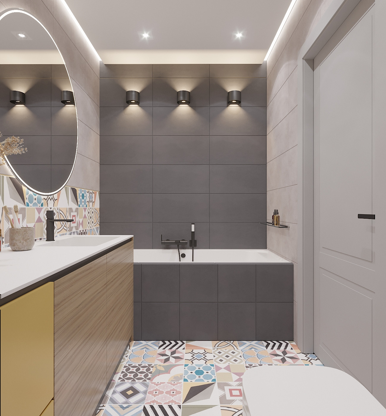 Яркая квартира для дождливого города