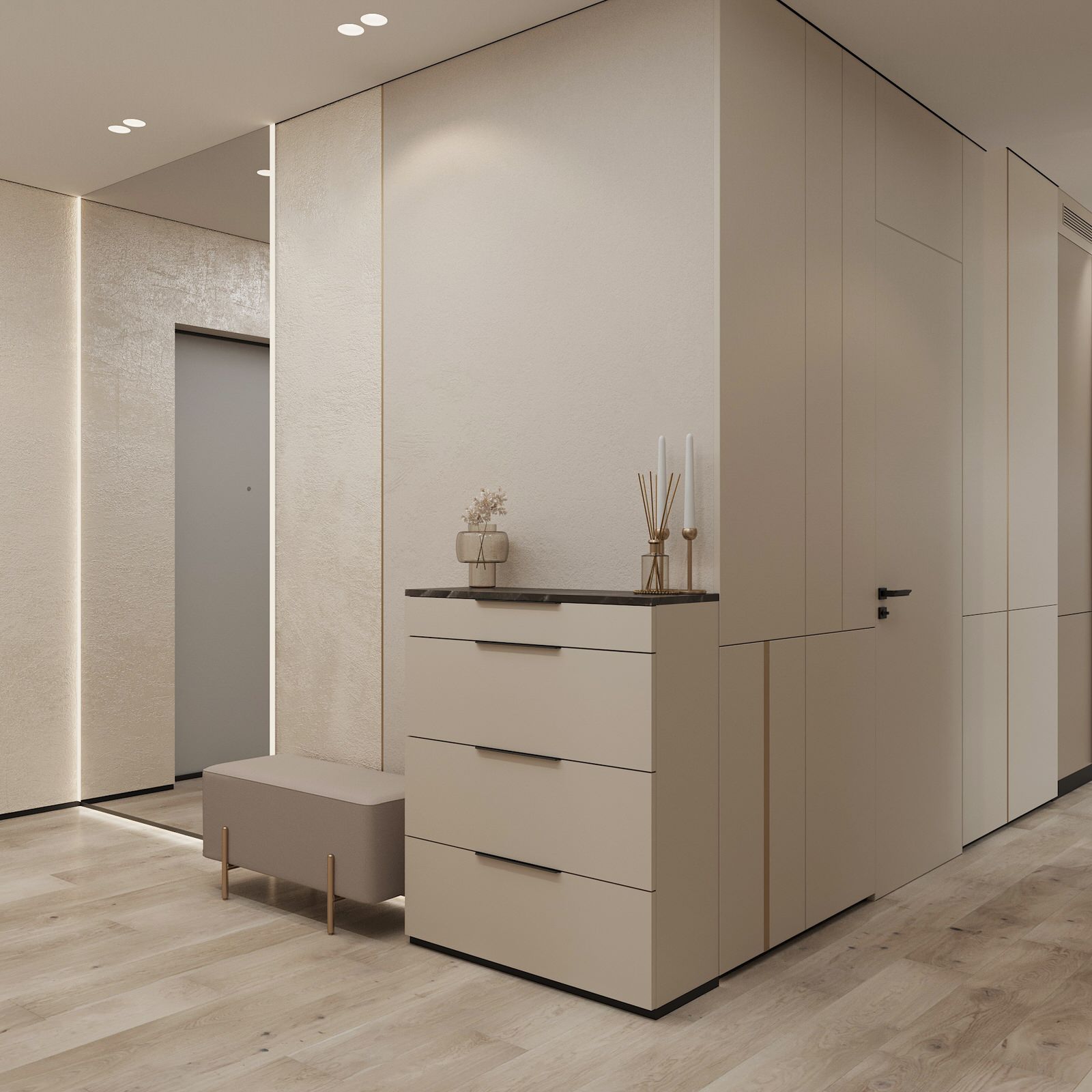 2023г. Интерьер квартиры 134 м2 в ЖК "Чикаго"