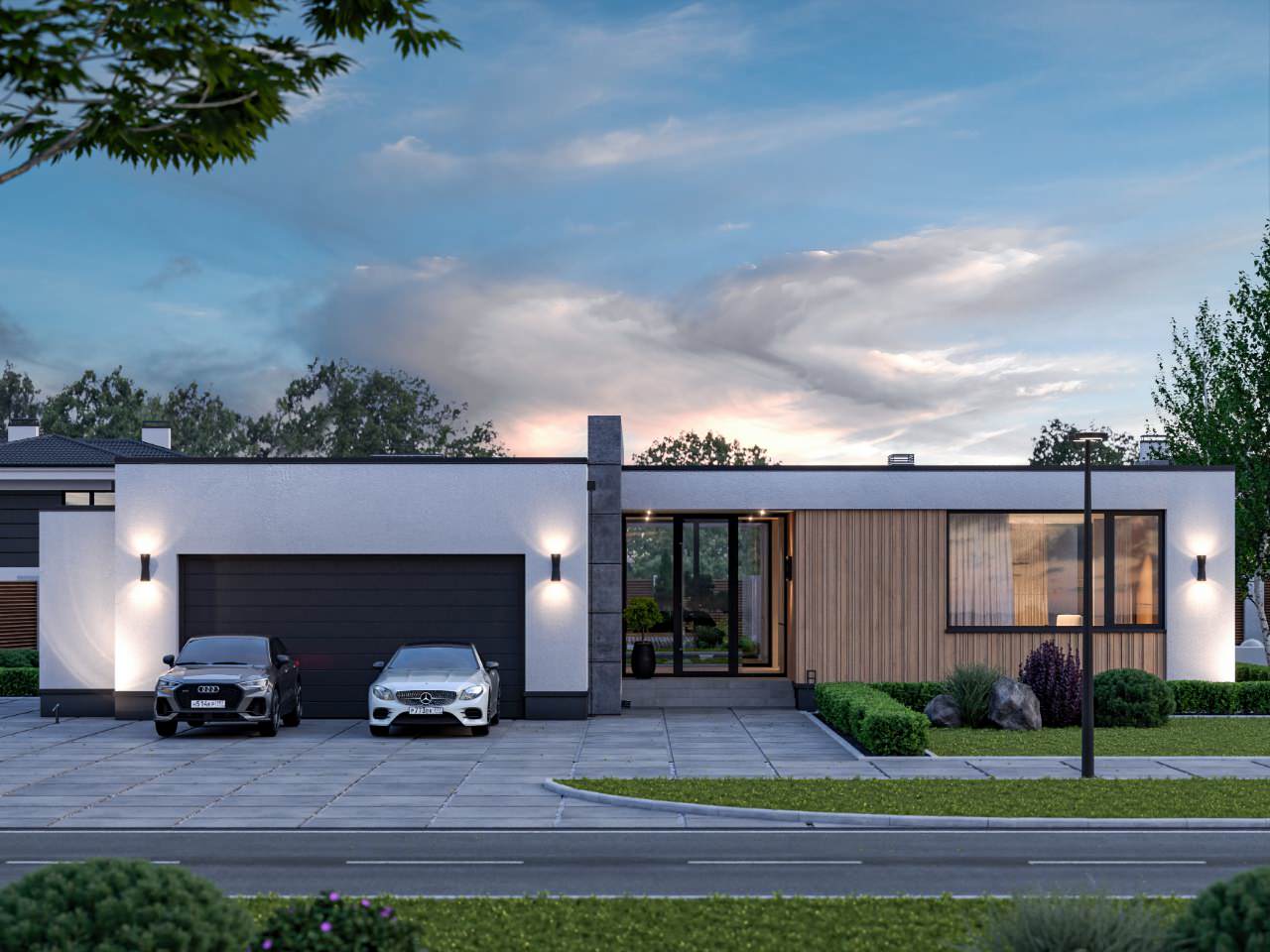 Обложка проекта: Проект одноэтажного жилого дома в пригороде г. Истра