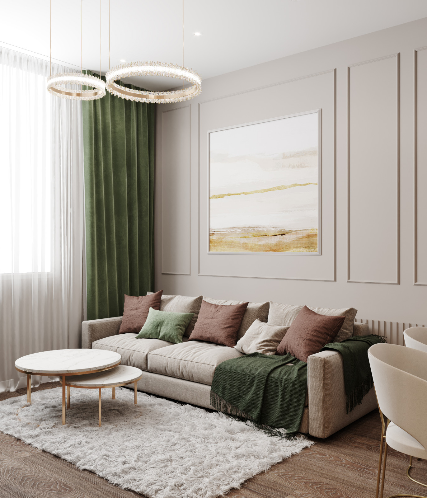 Квартира 73 кв. м. в современном стиле Новочерёмушкинская 17