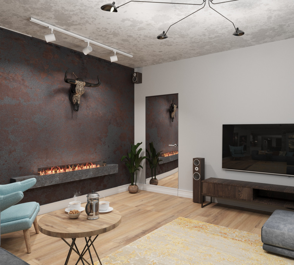 Кухня-гостиная в стиле лофт