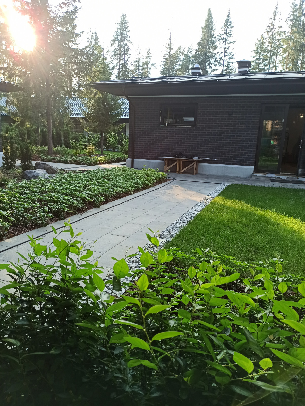 Ландшафт для дома в стиле Райта