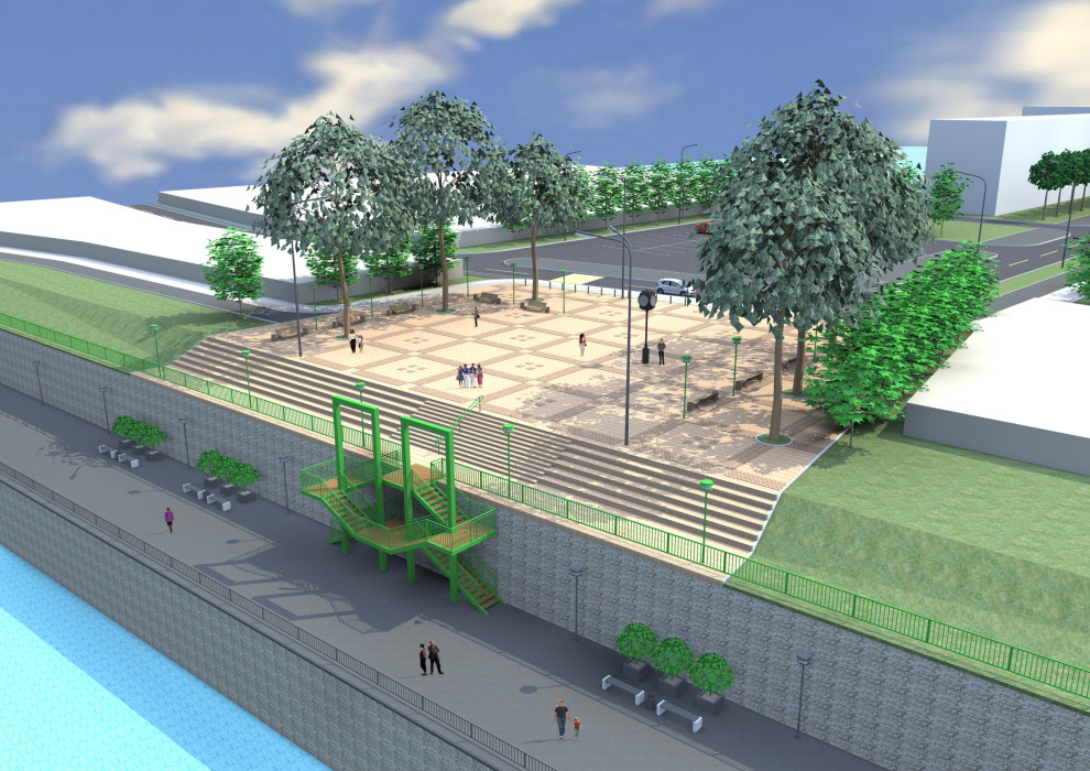 Обложка проекта: благоустройство перекрестка ул.Кировской и Набережной