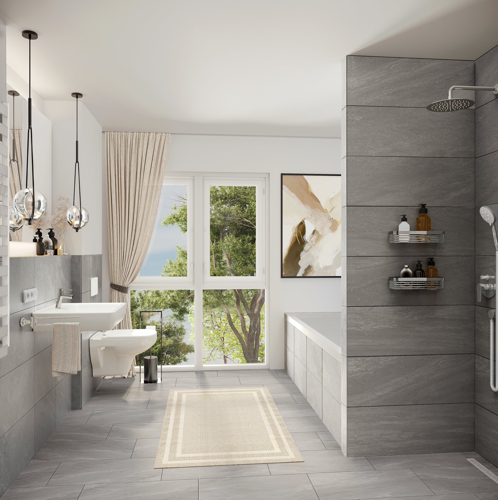 3½-Zimmer-Wohnung im Dachgeschoss mit einer Wohnfläche von ca. 89 m²