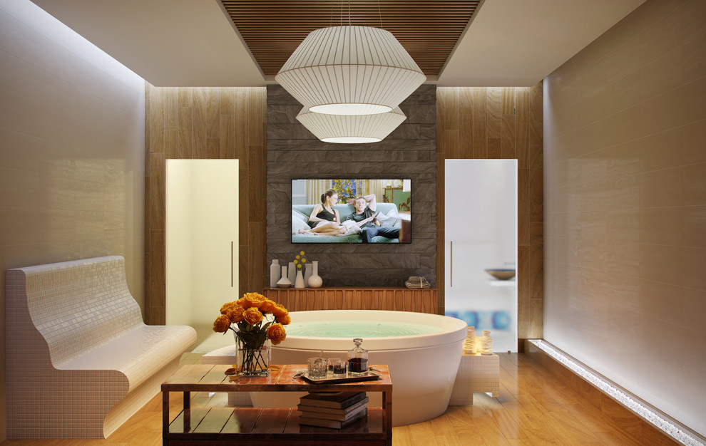 Интерьер двухэтажного загородного дома