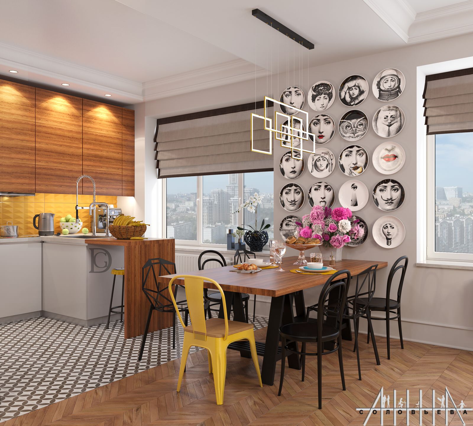 Interior design of a residential flat at Moscow