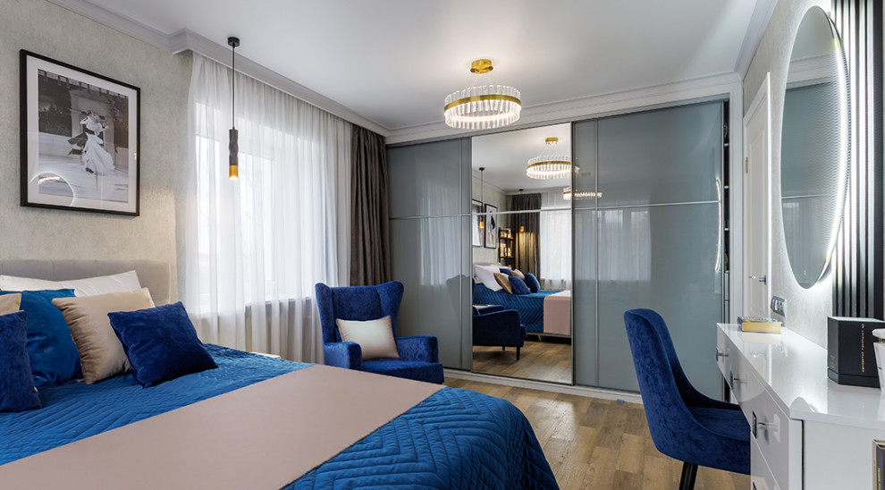 Дизайн трехкомнатной квартиры в современном стиле. 72 кв. м.