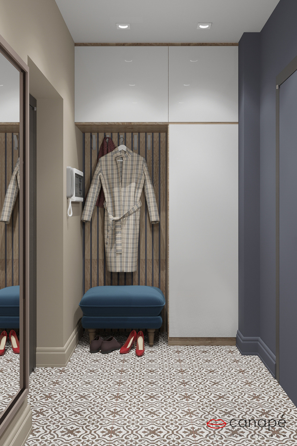 Нюансы синего и горчица