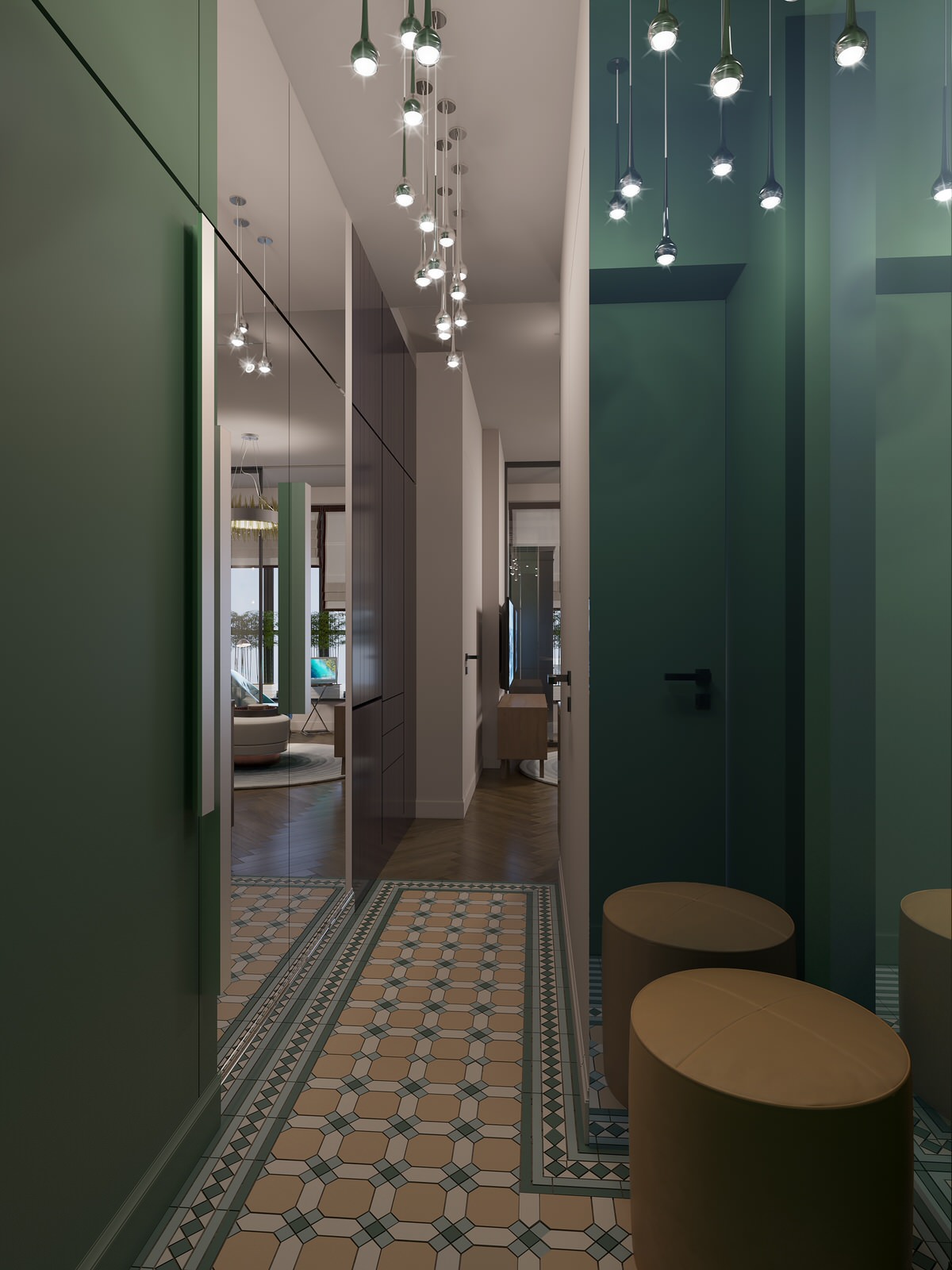 Interior design of a residential flat in The housing complex "Dynasty" at Moscow