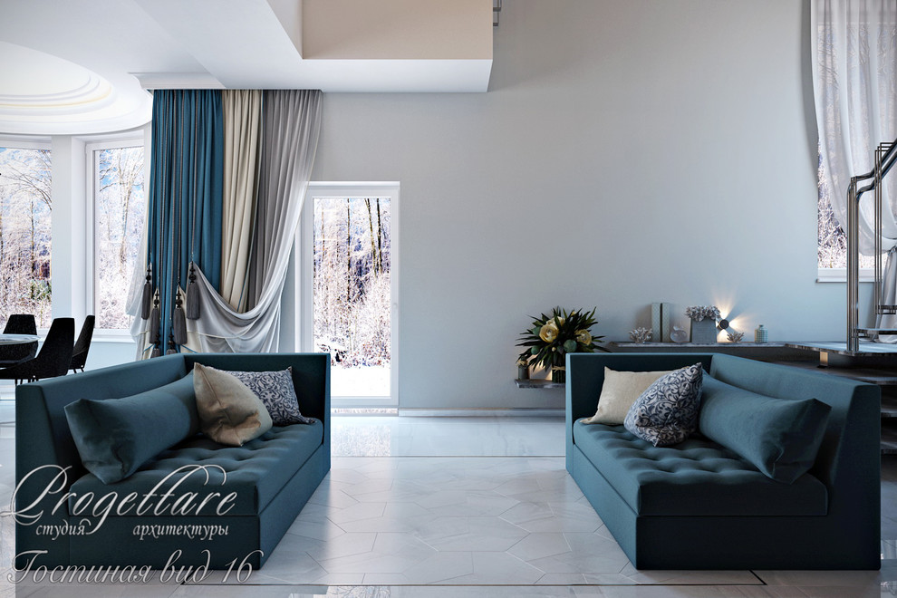 Загородный дом с двухсветной гостиной