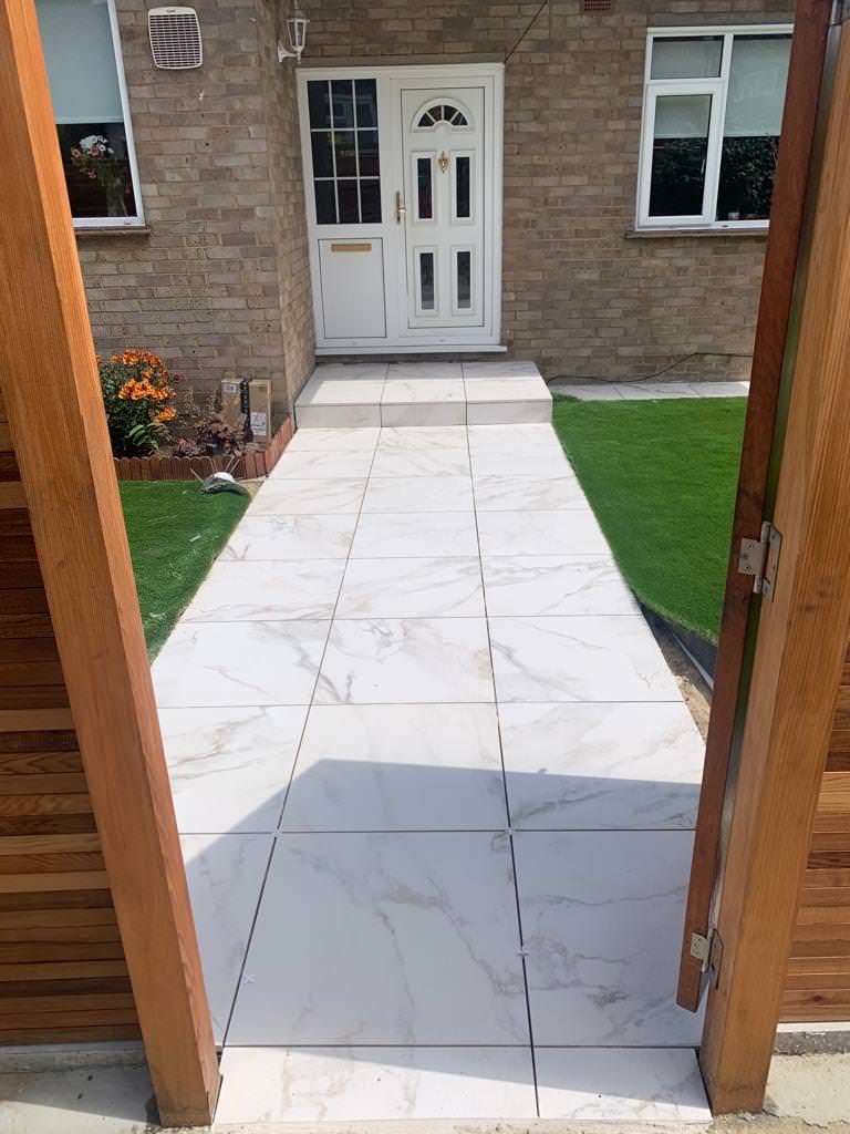 Indian stone front pathway