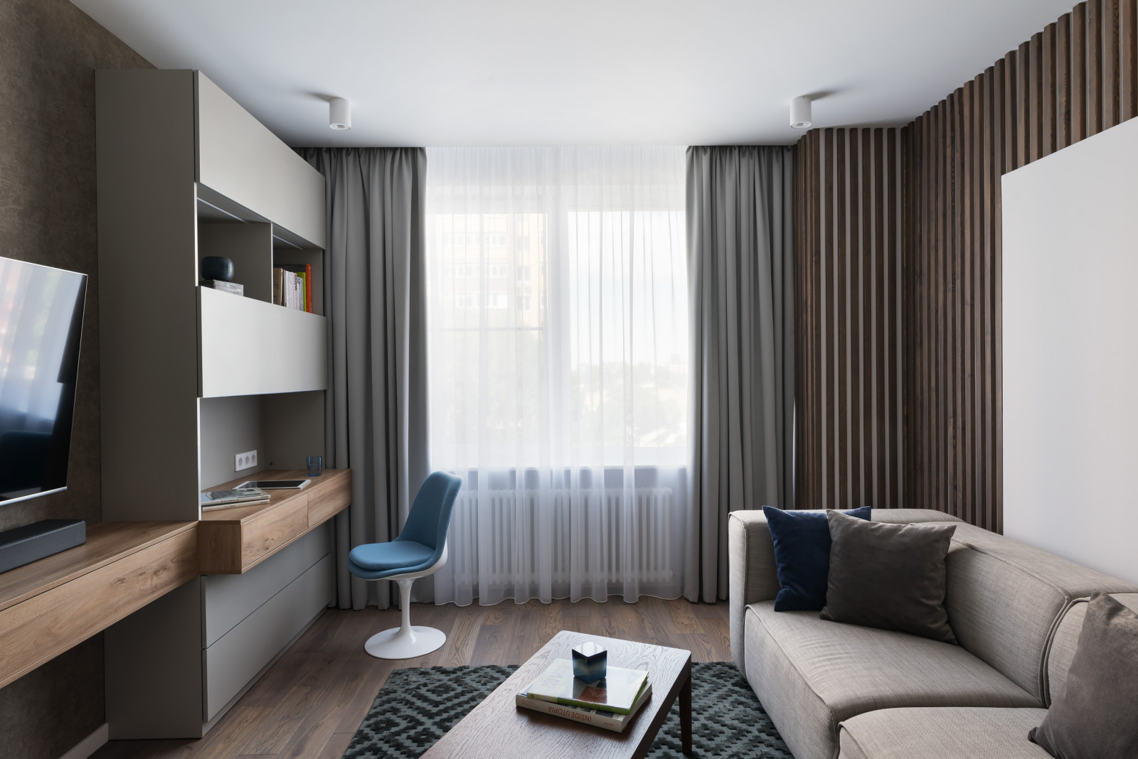 White and Wood Интерьер квртиры в ЖК "Лермонтов" в Ростов-на-Дону