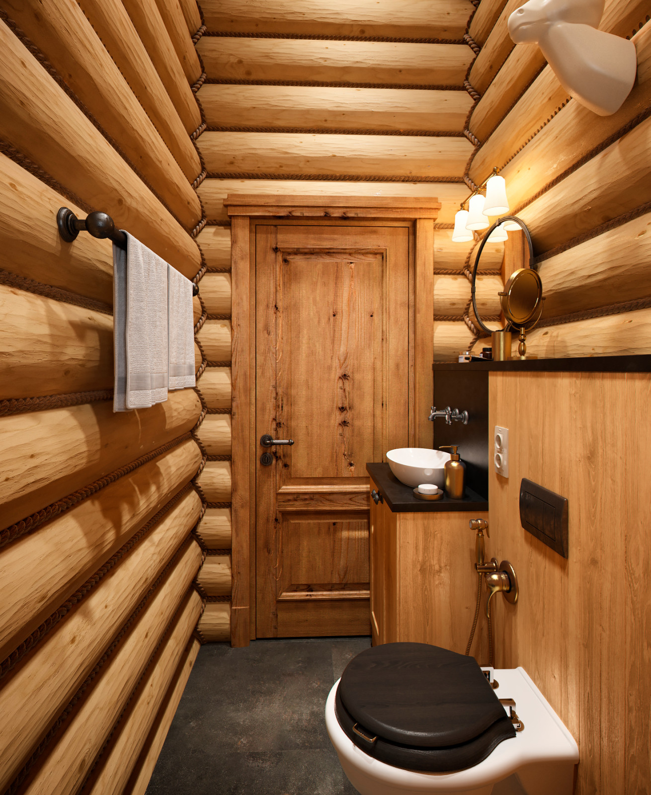 Деревянный дом с баней