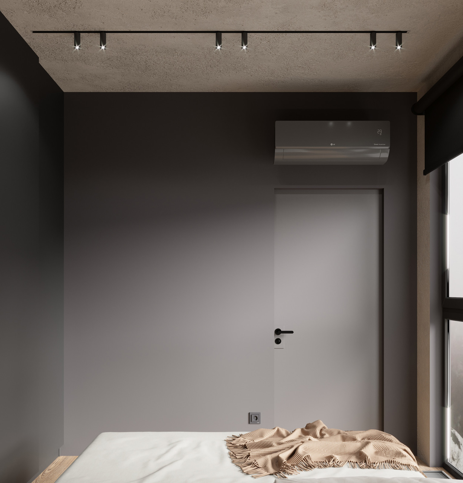 Брутальная квартира с элементами минимализма 65