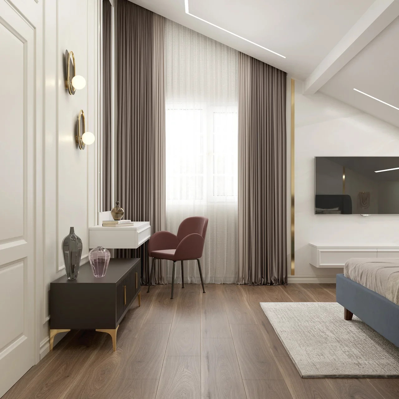 Частный дом, дизайн-проект неоклассика