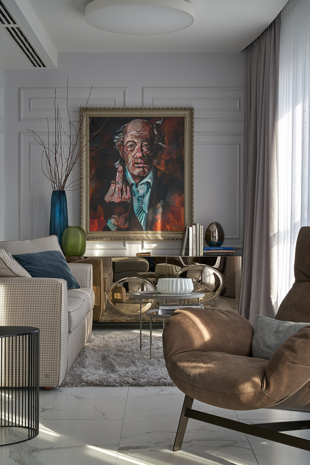 Кабинет (приватная зона в гостиной)