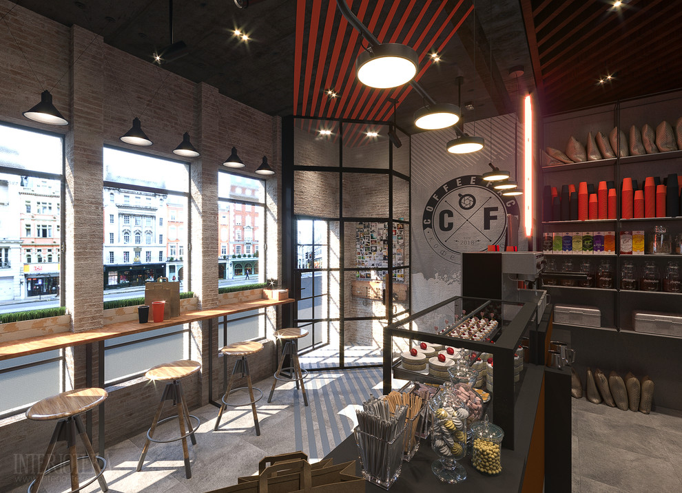 Дизайн интерьера кофейни «Coffee face» в Санкт-Петербурге