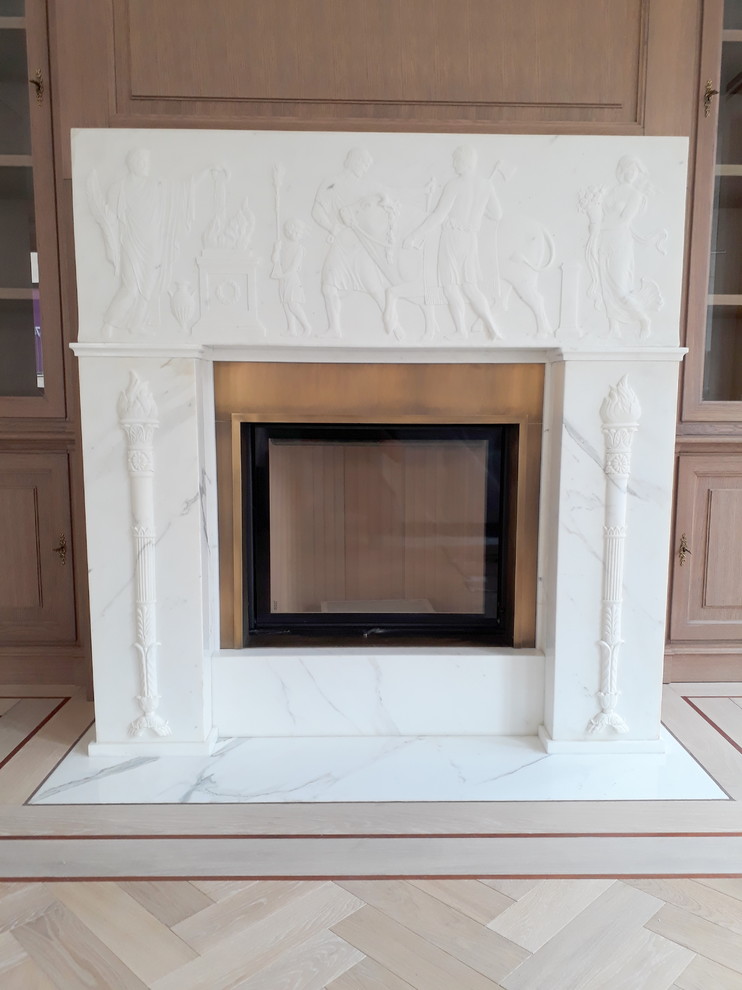 камины из камня и металла