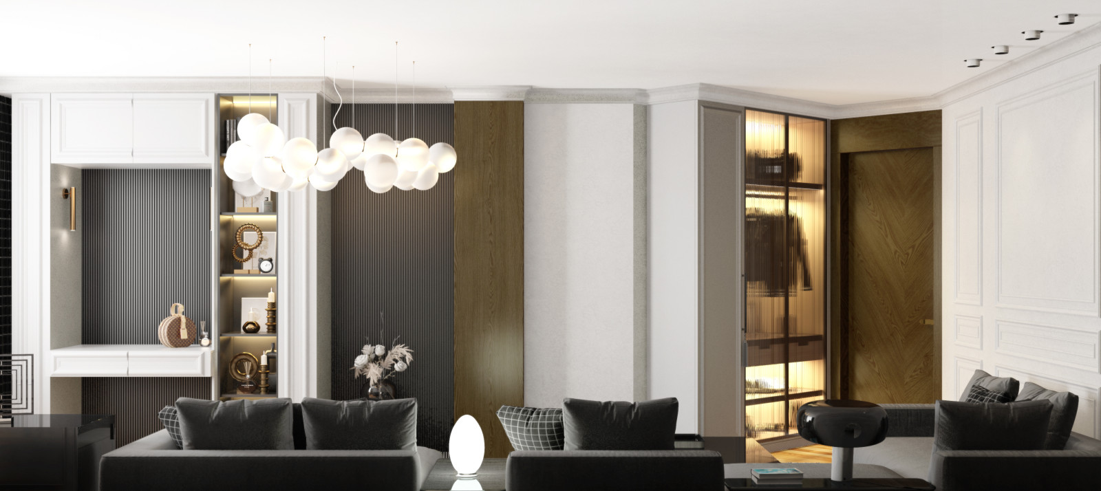 Дизайн Квартиры в современном стиле с британскими колониальными нотками.