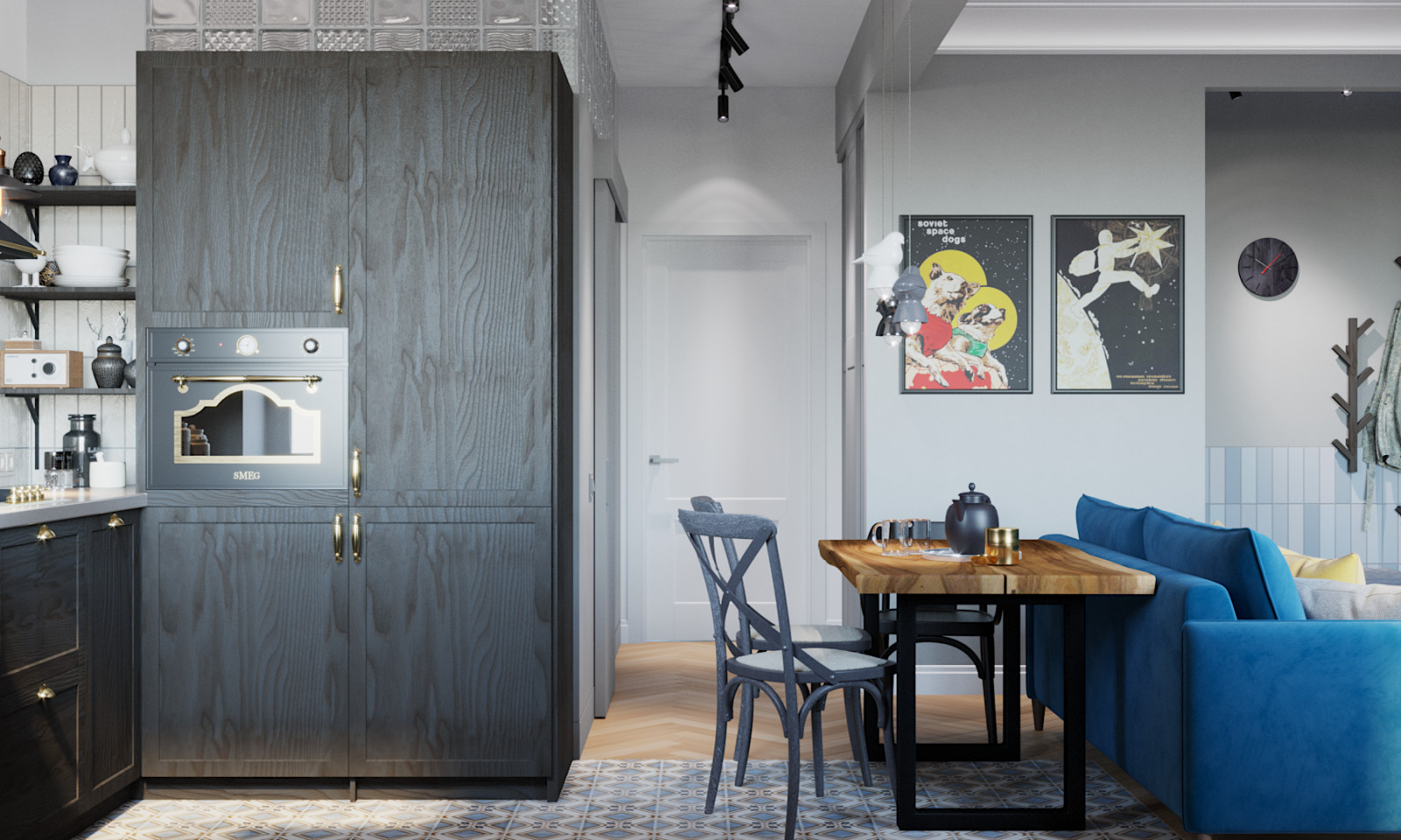 Квартира в сталинке (Кухня-гостиная)