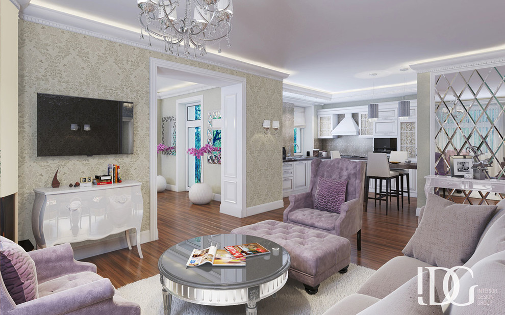 Дизайн 1-го этажа дома в коттеджном поселке Варежки