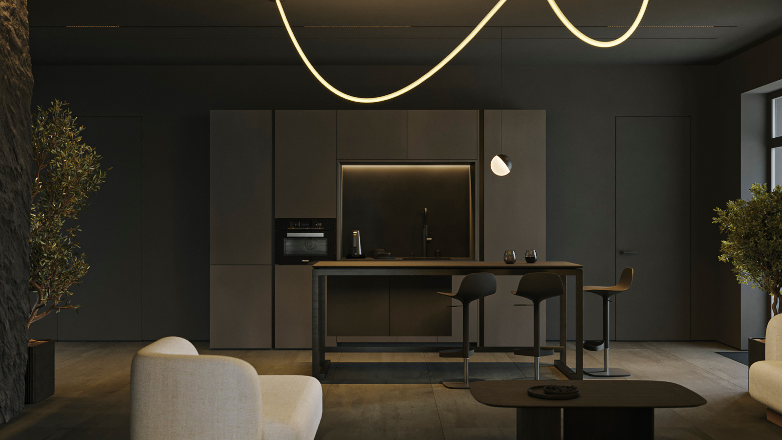 Интерьер частного бассейна