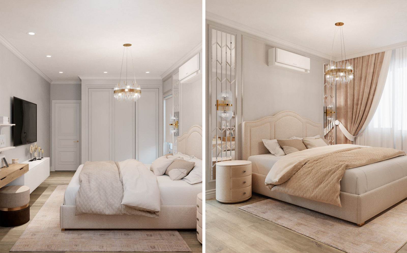 Дизайн интерьера в светлых тонах в новостройке Москвы