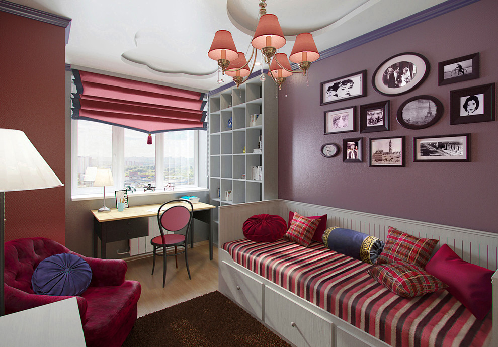 Комнатка в смешанном стиле для юной леди.)