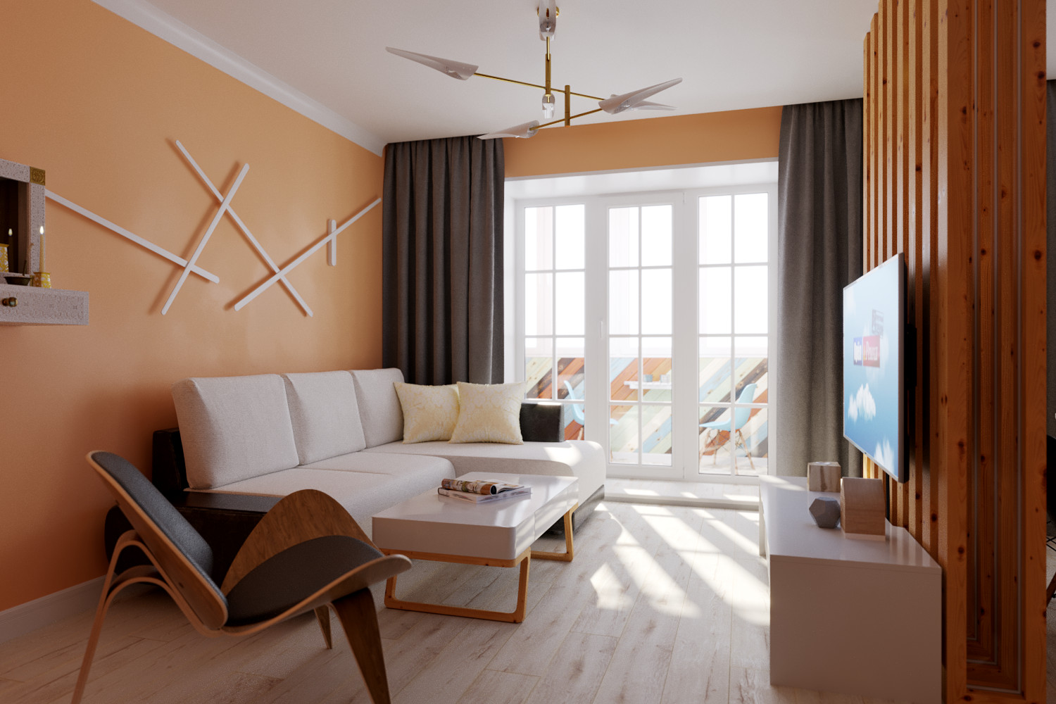 Дизайн-проект квартиры в стиле "эклектика"