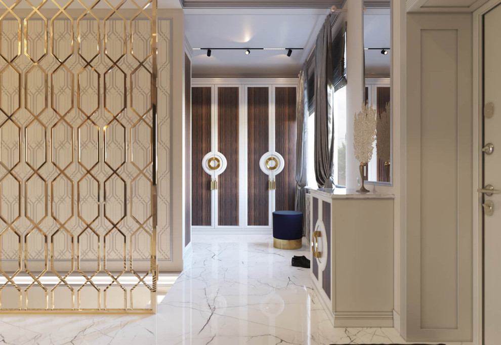 Дизайн интерьера одноэтажного жилого дома в стиле арт-деко