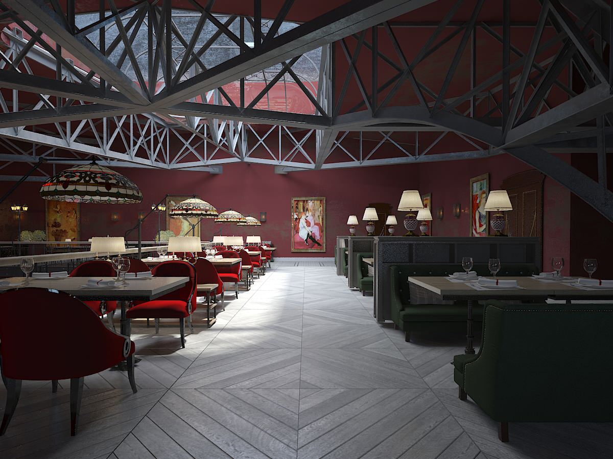зал ресторана - кабаре при театре