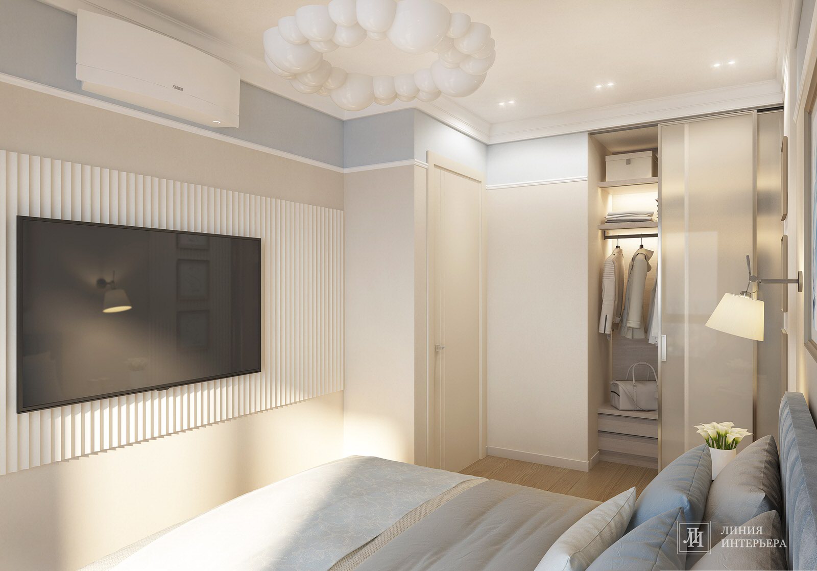 Современный интерьер однокомнатной квартиры