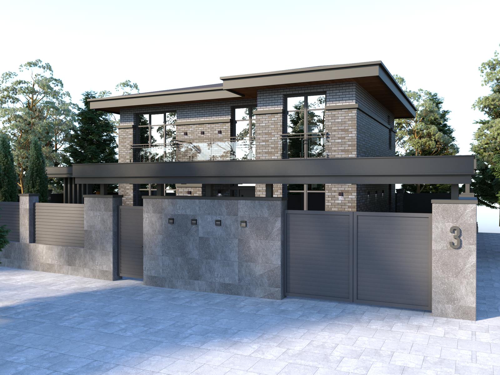 Индивидуальный жилой дом в стиле Райта