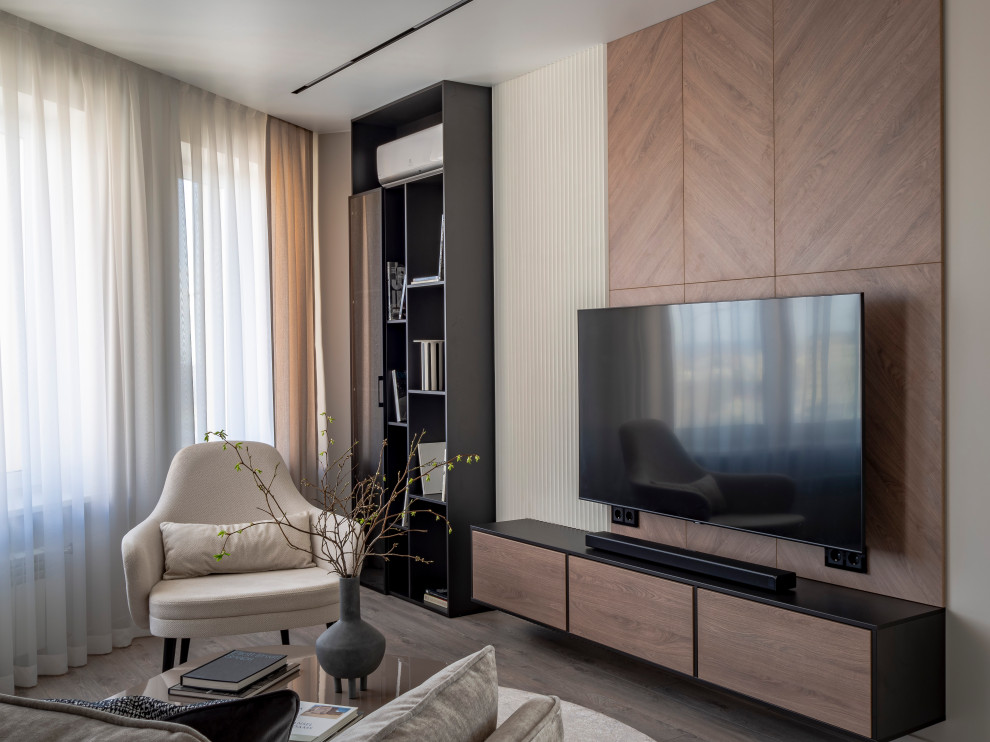 Серо-бежевый минимализм в ЖК Пушкин