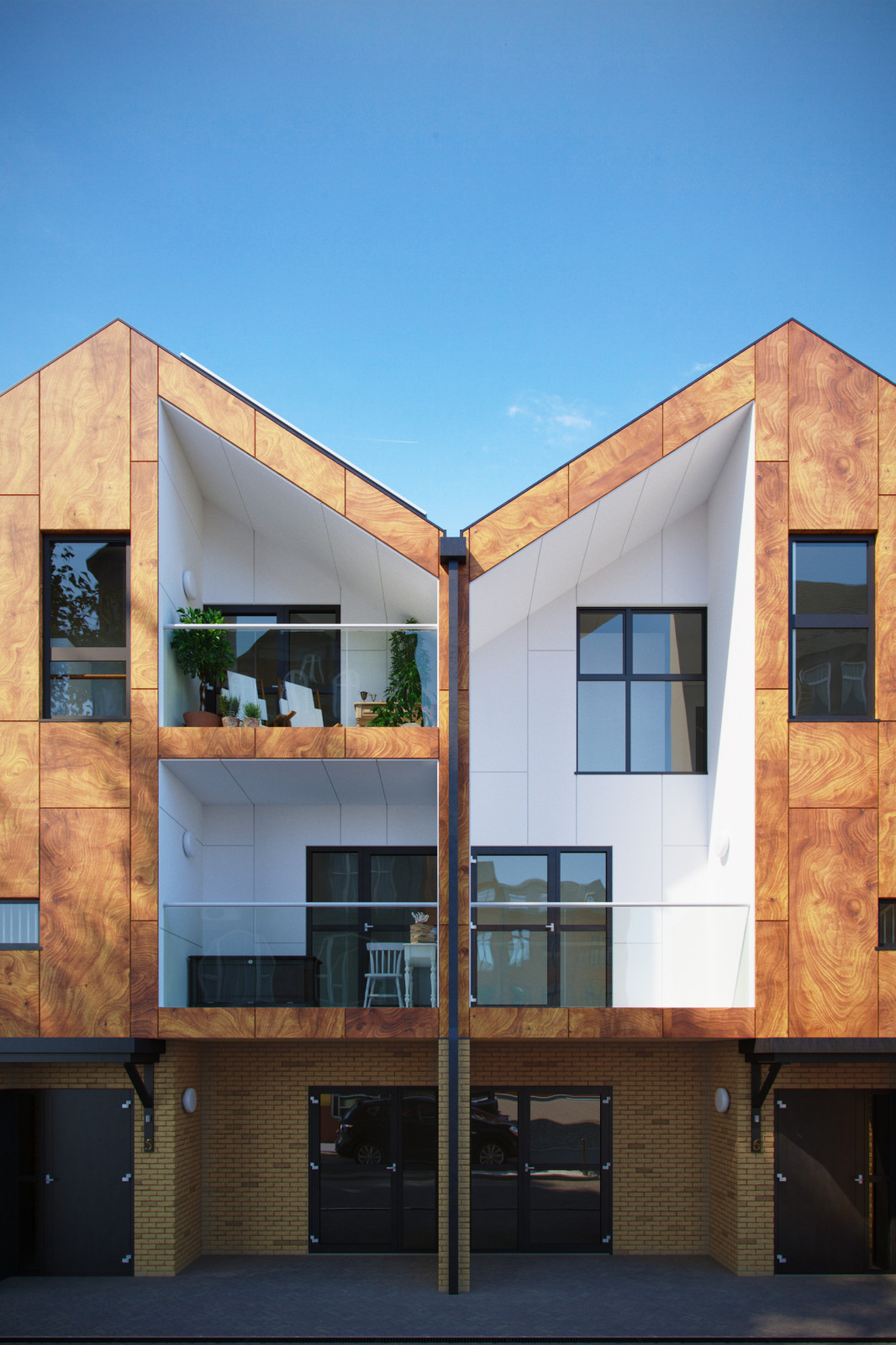 Обложка проекта: Визуализация жилого комплекса Woodview Mews Лондон