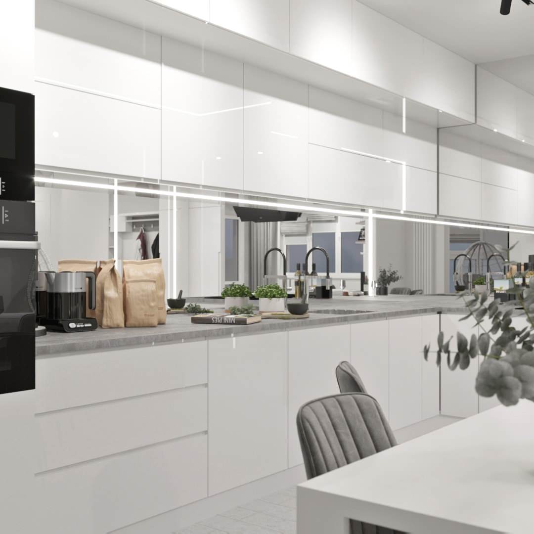 Обложка проекта: Трёхкомнатная квартира в ЖК на Высоте, г.Краснодар