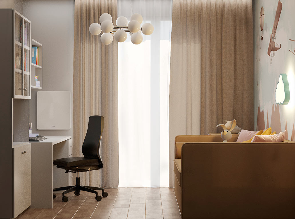 Обложка проекта: ЖК "Цветной Бульвар" дизайн-проект квартиры для молодой семьи