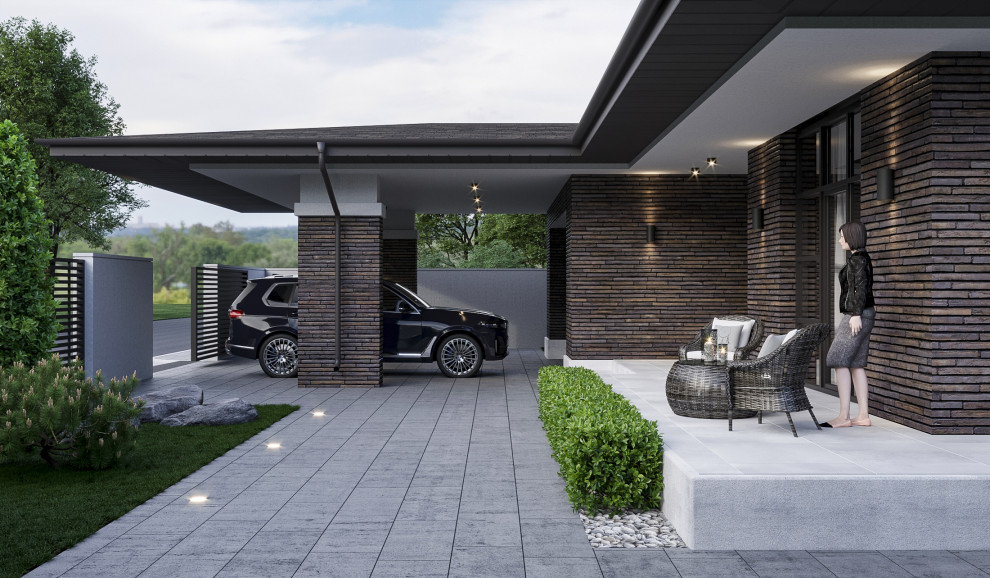 Проект дома в стиле прерий (Райта)