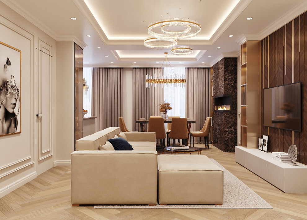 Обложка проекта: Роскошная современная классика для большой семьи. ЖК Соседи