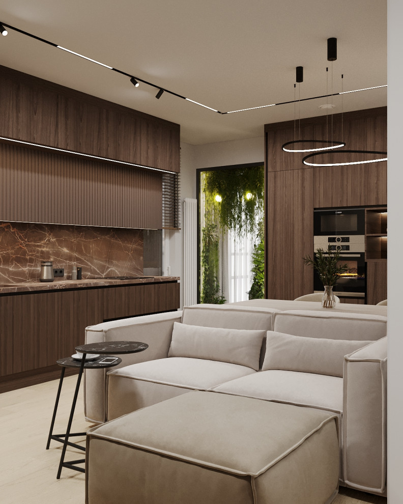 Двухкомнатная квартира в природных оттенках