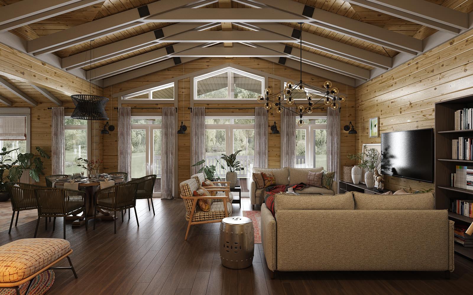 Обложка проекта: Загородный дом из бруса в Тверской области.